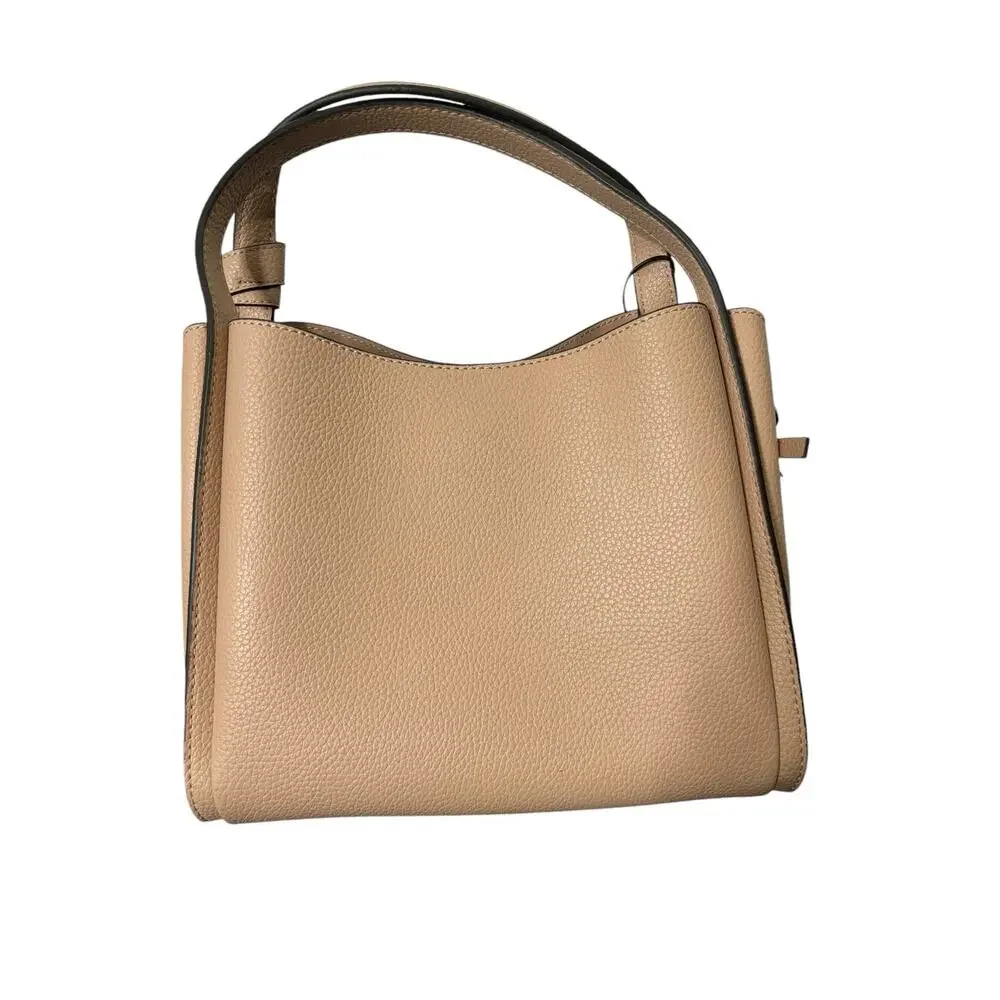Nanette Lepore NWT Beckett Triple Section Satchel Handbag In Almond